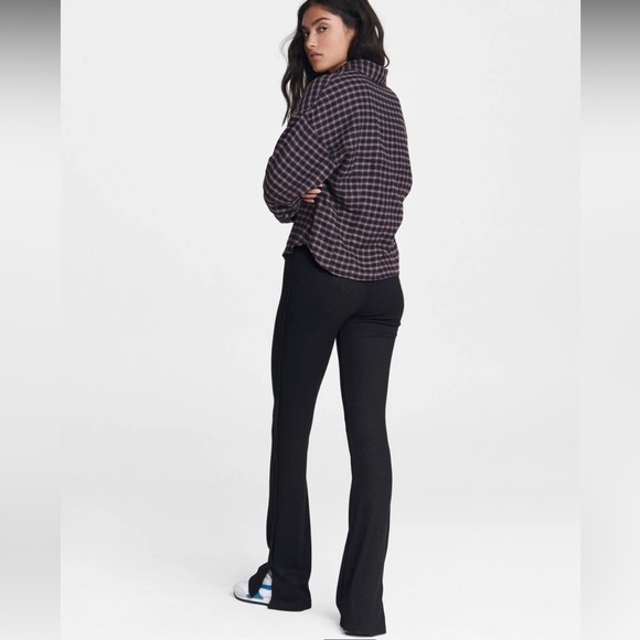 NWT rag & bone Iris Plaid Flannel Button Down Shirt in Black/ Purple Size XS - Picture 3 of 14